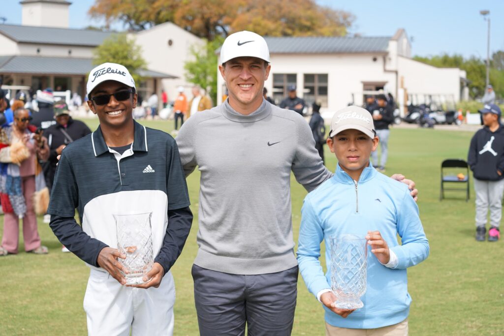 Shiv Parmar Cameron Champ Isaiah Diaz with trophies